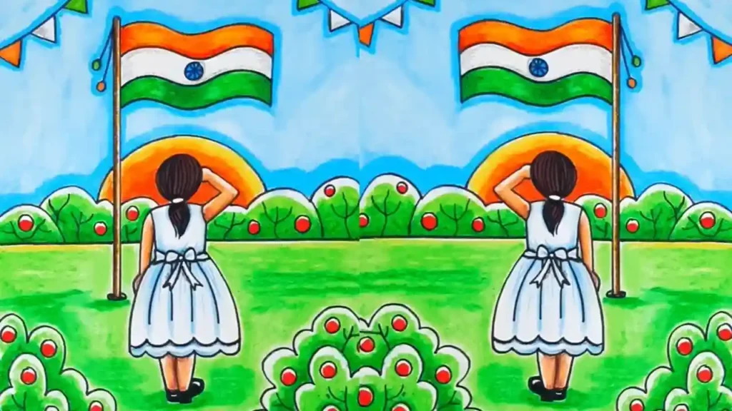 15 August 2023 Independence Day Wishes Drawing