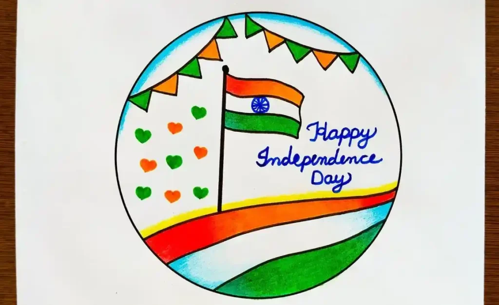 76th Happy Independence Day 2023 Wishes Images Drawing